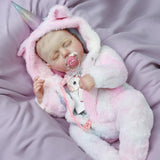 Cloveray Reborn Baby Dolls - 20 Inch Real Baby Dolls That Look Real, Full Body Vinyl Girl Doll in Fantasy Horn Outfit with Acces