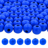 Mandala Crafts 600 12mm Round Large Wooden Beads for Crafts Macrame Supplies - Customizable Blue Natural Wood Beads Bulk with Ho