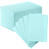 JMU Blue Dental Bibs 50 Pieces, 2-Ply Paper 1-Ply Film, 13 x 18 Disposable
