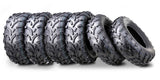 WANDA Set of 6 ATV UTV tires (2) 25x10-12 & (4) 25x11-12 High Load Capacity Mud 6x6