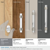 Amerock | Cabinet Knob | Clear/Satin Nickel | 1-3/4 Inch (44 Mm) Length | Glacio | 1 Pack | Drawer Knob | Cabinet Hardware