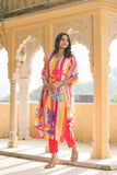 Anni Designer Women'S Cotton Blend Straight Printed Kurta With Pant & Dupatta (Kapila Red-Nw_S_Red_Small),Red,S,,,