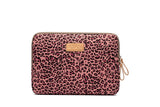XSKN Leopard Spot Canvas Fabric Zipper Laptop Sleeve Case Cover for All 13 14 15 inch Computers, Bag MacBook Air Pro Retina Lapt