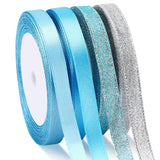 DECYOOL 4 Rolls 100 Yards Fall Ribbons, 10 mm Wide Autumn Thanksgiving Satin Ribbon for Wreath Bows Party Home Decoration Craft