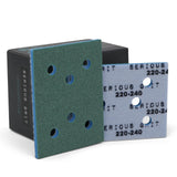 Serious Grit - 3 x 4 Foam Sanding Pads - P220-280 Fine Finish Grit - 5mm High Density Foam - Hook & Loop Backing - Fits SurfPrep