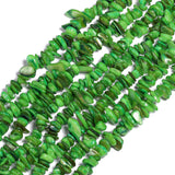 THRELE Chip Shell, 260pcs 5-8mm Irregular Shell Beads with Holes, Green Shell & Peridot Like Chip Beads for Jewelry Making