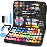 SUTQIGUI Sewing Kit for Adults with Heavy Duty Fabric Scissors, 241 Pcs Newly Upgraded Hand Travel Sewing Kit Professional Needl