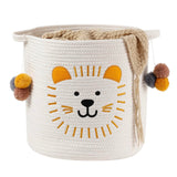 Large Blanket Baskets for Living Room Decor, Toy Storage Baskets Woven Cotton Rope Animal Storage Basket for Kids, Dog Toys Orga