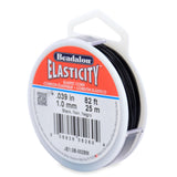 Elasticity 1.0mm Black Elastic Cord (25 meters)
