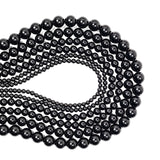 Malahill Gemstone Beads for Jewelry Making, Sold per Bag 5 Strands Inside, Black Obsidian 8mm