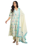 Libas Women'S Cotton Kurta Set (400230O_Off White_M)