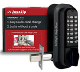 JOUNJIP Mechanical Deadbolt Lock - Keyless Entry Door Lock - Code NOT Required When Locking - 100% Mechanical with Flat Spindle,