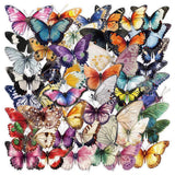S.A.V.I 50 Pcs Butterfly Stickers Pack, Waterproof Vinyl Decals