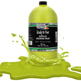 Pouring Masters Neon Yellow Zinger Acrylic Ready to Pour Pouring Paint Premium 64Ounce PreMixed WaterBased for Canvas, Wo