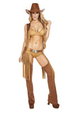 Roma Costume Womens 5 Piece Wild Western Temptress Brown Small/Medium -Like New