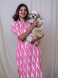 Anni Designer Women'S Rayon Viscose Straight Printed Kurta With Pant (Demeter Pink-Vks01_M_Pink_Medium),Pink,M,,,