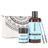 The Immuno Co Ayurvedic Oral Care Kit | Oil Pulling For Fresh Breath, Herbal Tooth Powder For Bleeding Gums & Gingivitis, Bamboo