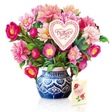 Freshcut Paper Pop Up Cards, Mothers Day Card, Grande Peony Paradise, Happy Mothers Day, 18 Inch Life Sized Forever Flower Bou