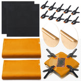 Leinuosen 16 Pcs Trading Card Cleaning Care Tool Accessory Kit Sports Card Flattening Kit Include 2 Pcs 6 Inches Clear Acrylic R