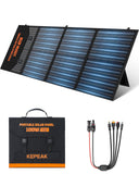 KEPEAK 100W Portable Solar Panel, Foldable Solar Panel with QC3.0 & PD, Waterproof High-Efficiency Solar Charger for RVs, Campin