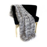 Plutus Silver Wild Rabbit Faux Fur Luxury Throw Blanket 102In X 116In