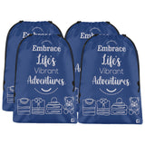 Kuber Industries Pack Of 4 Cloth Storage Bag | Storage Organizer | Travel Cloth Carrying Bag | Garments Cover For Laundry | Trav