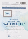 Strathmore 140-205 Ready Cut Watercolor, Cold Press, 5 x 7, White, 25 Sheets,Multicolor