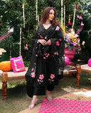 Anni Designer Women'S Rayon Blend Printed Straight Kurta With Pant & Dupatta (Roka Black-Vks01_S_Black_Small),Black,S,,,