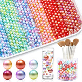 Towenm 1100PCS 8MM Gradient Pearls for Crafting, Faux ABS No Hole Pearls Beads for Vase Filler, Floating Candles Centerpieces Va