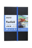 Brustro Artists Fanfold Watercolour Book 100% Cotton Mouldmade 300 Gsm Cold Pressed 10.5X15Cm.(9 Folds/18 Sides)