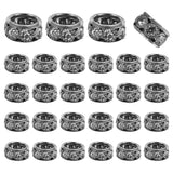 uxcell 40 Pcs 12mm Large Hole Rhinestone Beads, European Spacer Bead, Rondelle Loose Charm Beads for DIY Jewelry Making Bracelet