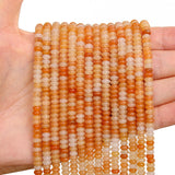 BONNY BOXX 1 Strand (150PCs) Natural 2 * 4mm Red Aventurine Rondelle Beads, Natural Abacus Disk Stone Beads Loose Spacer Gemston