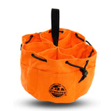 Graintex GB2890 18 Pockets Grab Bag Orange Color RipStop Canvas Drawstring Closure, Small Parts Organizer Bag, Parachute Bag fo