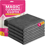 UHONEY Magic Cleaning Cloth 5Pack Thick Microfiber, StreakFree for Windows, Glass, Kitchen & Stainless Steel, Reusable (5, 2