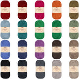 JubileeYarn Bamboo Cotton Sport Yarn - 50g/Skein - Dark - 20 Skeins