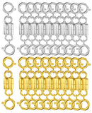Clysoru Magnetic Necklace Clasps and Closures 14k Gold and Silver Two Spring Clasps Beads Chain Extender Necklaces Bracelet Safe