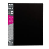 CLine 24Pocket Bound Sheet Protector Presentation Book, 48Page Capacity, For 8.5 x 11Inch Inserts, Black (33240)