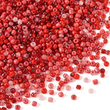 Magibeads 6/0 Red Glass Seed Beads 100g 4mm Round Delica Japanese Craft Beads for Jewelry Making