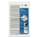 Chartpak PressOn Vinyl Letters and Numbers, Self Adhesive, Black, 0.25h, 610/Pack