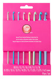 Boye Crochet Set Alum Sz Notion, Hook sizes: 3.1256.5 mm, US DK, Assorted