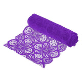 MECCANIXITY Lace Ribbon 10 Yards 7 Inch Lace Flower Trim for Craft Gift Wrappers Headbands Wedding Dark Purple