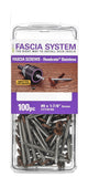 Deckfast Stainless Steel Fascia Screws 9 x 17/8 T20 Star Drive Chocolate 100 Pieces