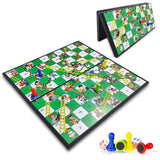 KIDAMI Magnetic Snakes and Ladders Board Game Set, Folding Portable Design, Family Travel Game Set Gift for Kids and Adults (11.