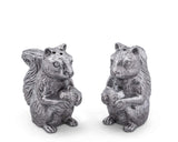 Arthur Court Aluminum Squirrels Salt & Pepper Set tall S/P Shaker 3.5 Inch Tall