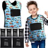 Janmercy Weighted Vest for Kids Adjustable Breathable Compression Vest for Autism Sensory Hyperactivity Mood Processing Issue (T