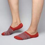 Nimble No Show Socks For Men, Loafer Socks Mesh Anti Slip Unisex Socks, Casual Socks For Men/Boys (Red)
