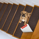 MBIGM 8 X 30 (15 in Pack) Nonslip Carpet Stair Treads Non-Skid Safety Rug Slip Resistant Indoor Runner for Kids Elders & Pets wi