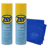 Zep Foaming Wall Cleaner 18oz 2Pack with Blue Microfiber Rag