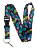 Limeloot Colorful Pineapples Lanyard for ID Badge, Keys, Accessories - Premium Lanyard with Release Buckle and Flat Ring.