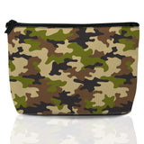 Camouflage Print Travel Makeup Bag,Abstract Modern Cosmetic Bags Small Waterproof Zipper Women Purse Mini Portable Traveling Org